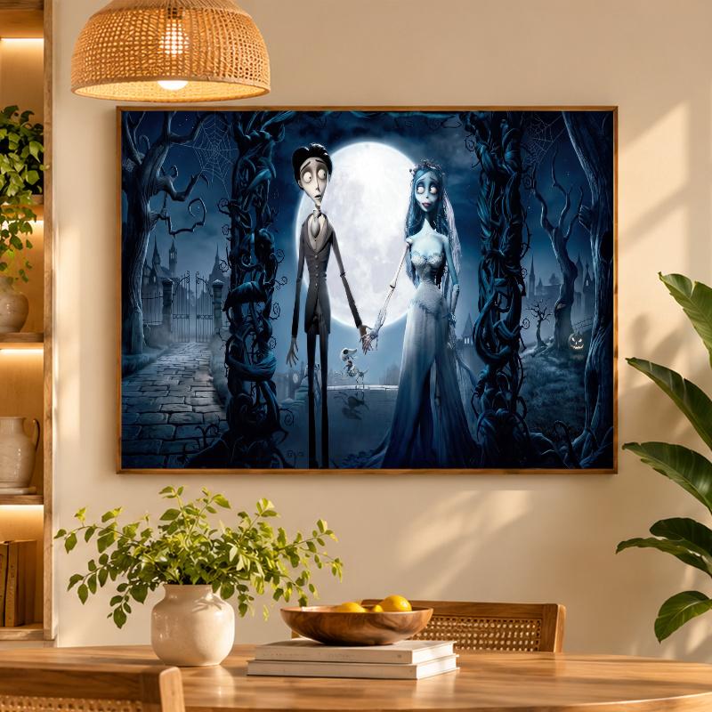 5D Diamond Painting Corpse Bride Emily Victor DIY Full Drill Diamond Art Kit Home Decoration