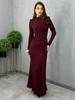 Modă de Toamnă Nouă Rochie Maxi de Damă cu Mânecă Lungă, Talie Subțiată, Drapată