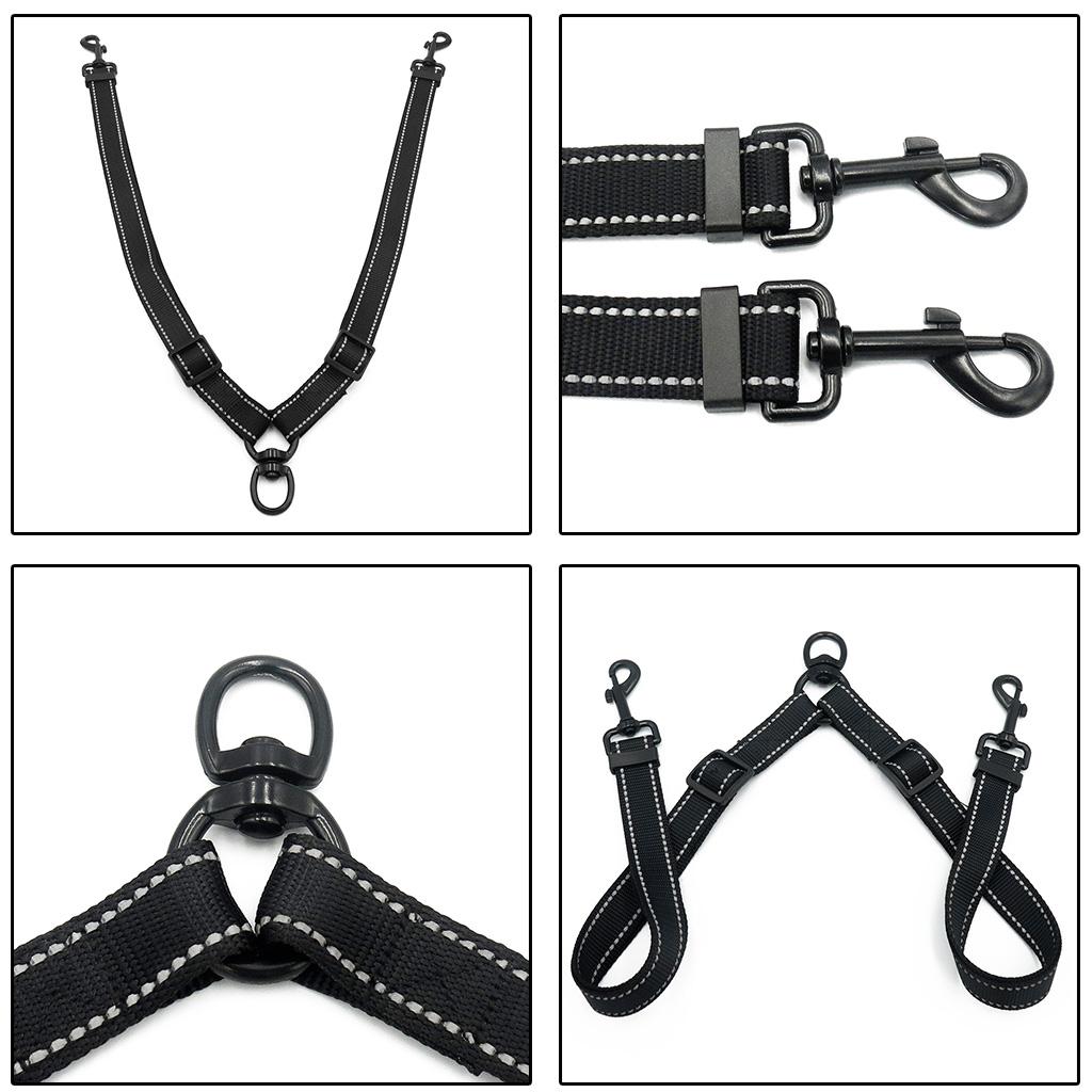 Durable Pet Walking Lead Adjustable Leash for Two Dogs Dog Lead Splitter