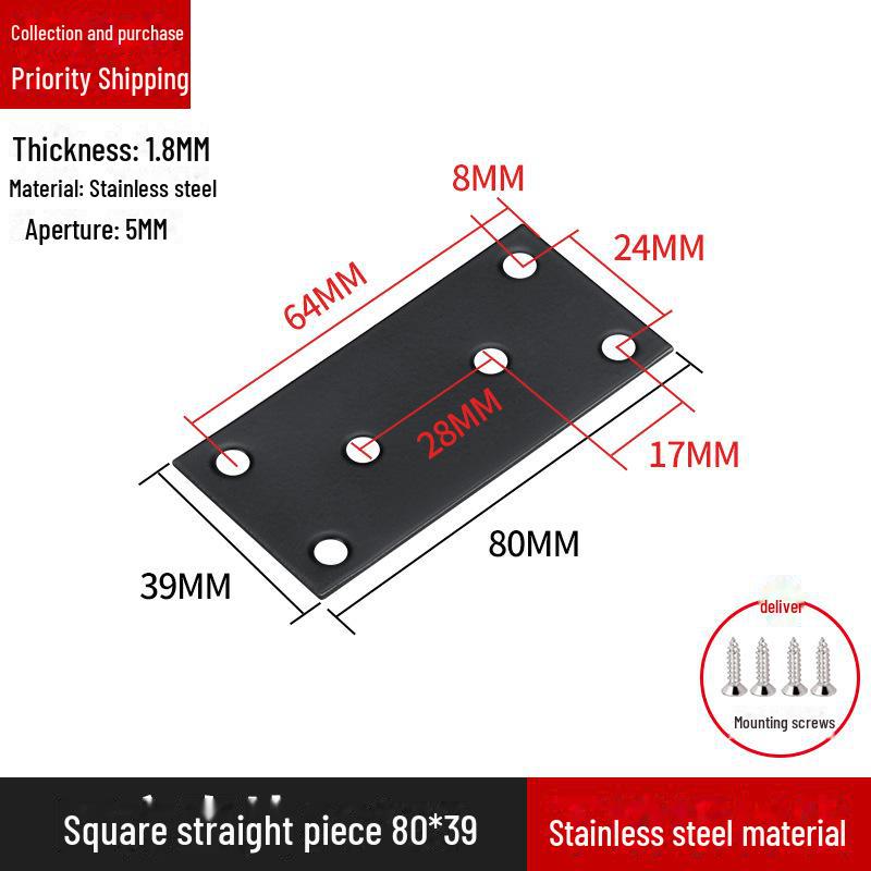 L-förmiger Regalträger aus Edelstahl, 90-Grad-Rechtwinkelverbinder