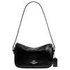 Pleated Patent Leather Crossbody Bag, Shoulder Bag Medium Women's Black CCF06-SVBK