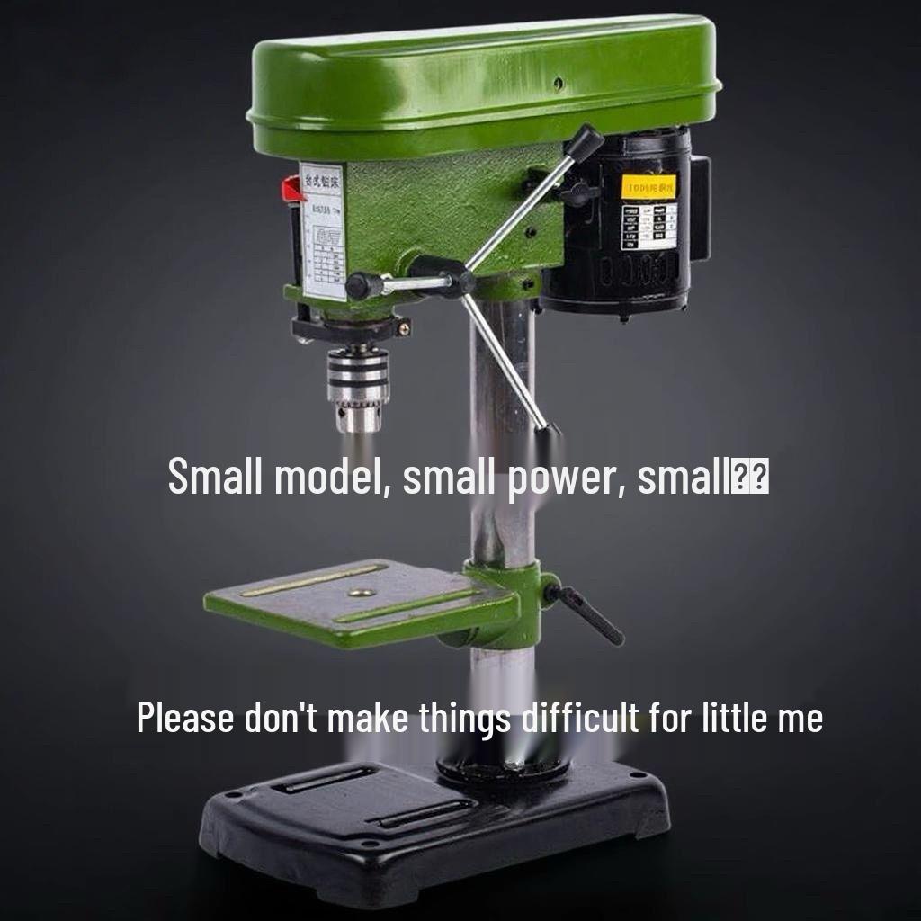 13mm Compact Bench Drill 220V for Metal & Woodworking, Lightweight Electric Desktop Drill Press with Multifunctional Variable Speed.