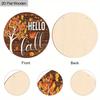 2D Flat Autumn Harvest Wooden Sign, Unique Hello Fall Decorative Plaque with Thanksgiving Theme, Ideal for Outdoor, Indoor, Home Decor