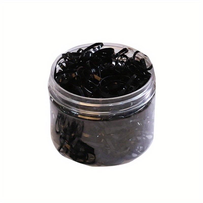 500/1000pcs Thickened High Elastic Rubber Bands Are Soft And Durable, Black Color Female Hair Bands For Ponytails, Braided Hair