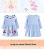 European Style Girls' Polka Dot Princess Dress - Autumn Embroidered Long Sleeve Skirt