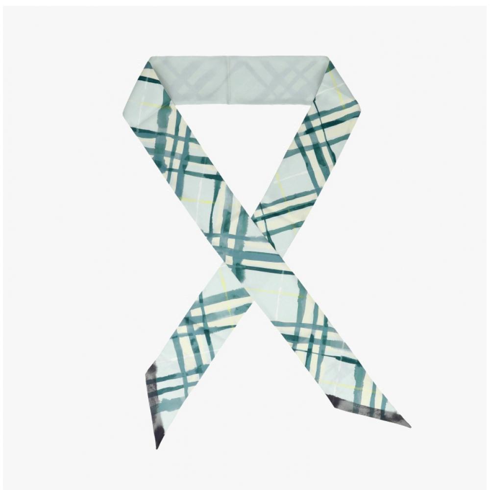Burberry 8102100 C1788 Check Twily Silk Scarf