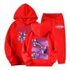 Children's Casual Fashion Hooded Pullover, Printed Loose Hoodie And Casual Pants Two-piece Set