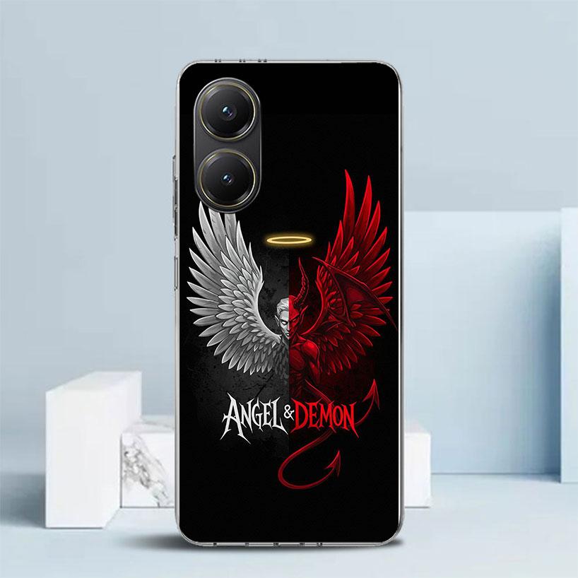 Angel Wings Devil Bad Soft Cover for Xiaomi Poco F7 Ultra X7 X6 X5 Pro M7 Phone Case Redmi 15 15C 13 13C 12 12C 10 10C Print She