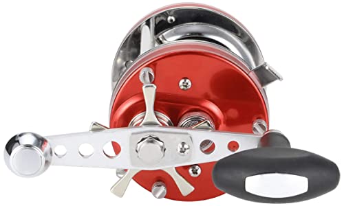 AbuGarcia Ambassadeur 6501CS Rocket Red Left-Handed Counterbalanced Handle Round Reel for Cage Fishing