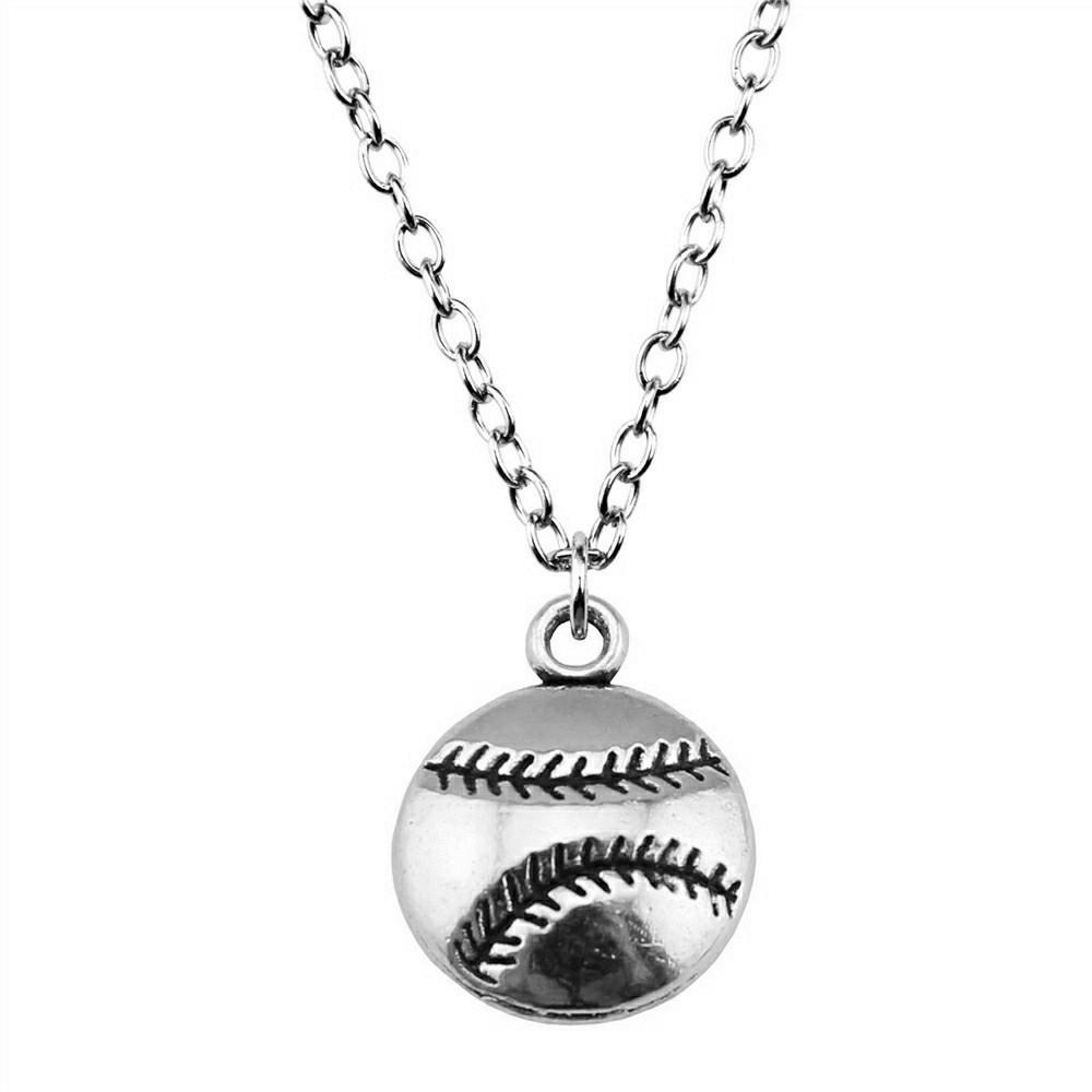 Athlete Charm Necklace Sports Adventure Pendant For Men Outdoor Enthusiast Jewelry 43cm Chain