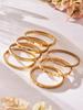 Sada geometrických zirkonových náramků pozlacená 18K zlatem - Lehký luxus a elegantní design