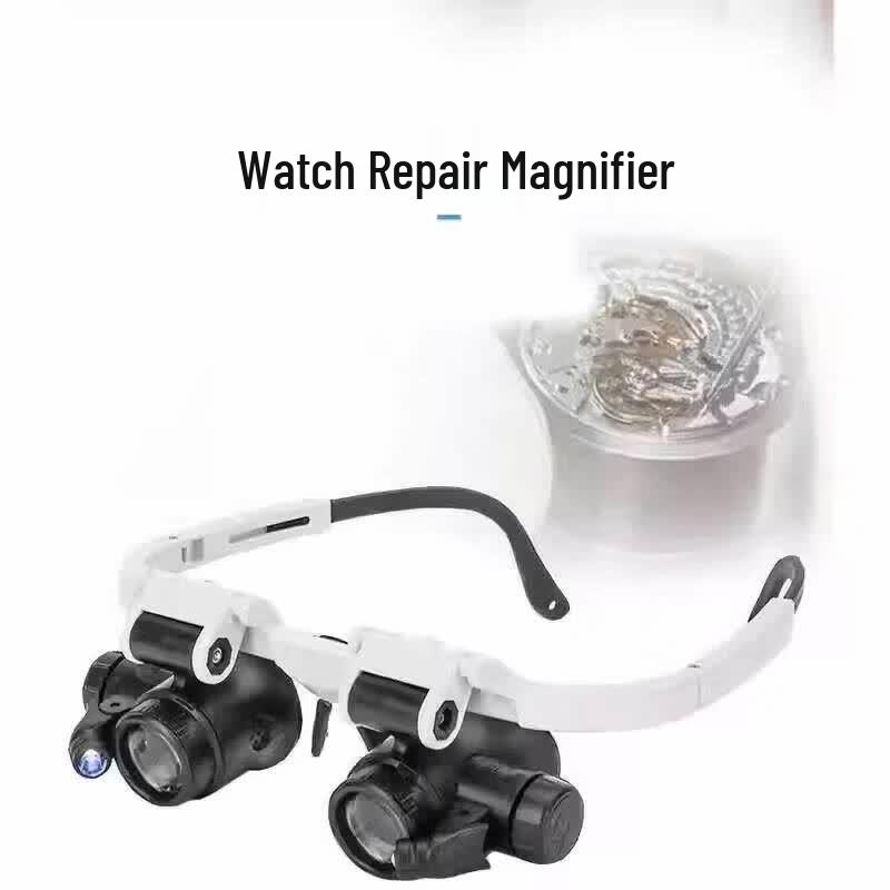 Aokewen Eyeglass-Style Binocular Magnifier with LED
