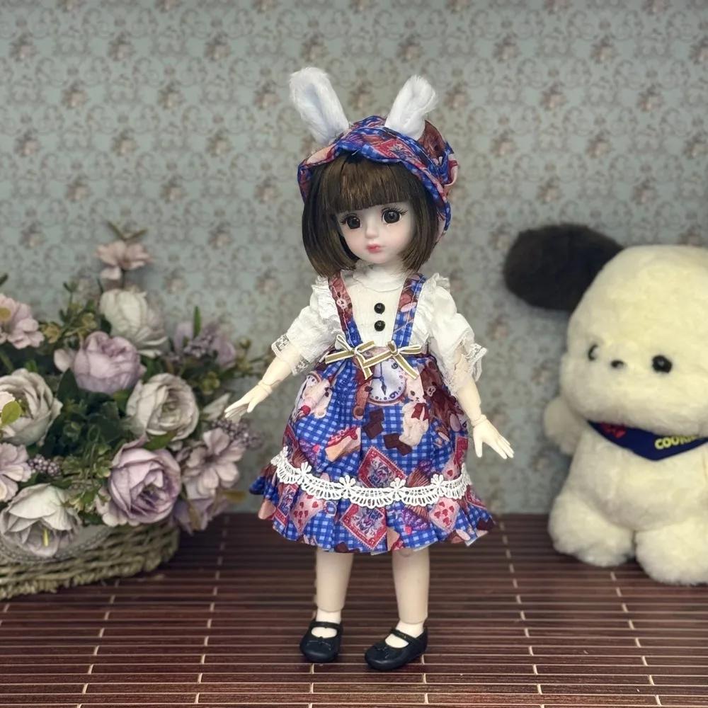 Dressing Doll With Clothes 30Cm Bjd Doll Dress Up 3D Eyes Removable Joints Doll Colorful 16 Bjd 16 Bjd Dolls Girls Gifts