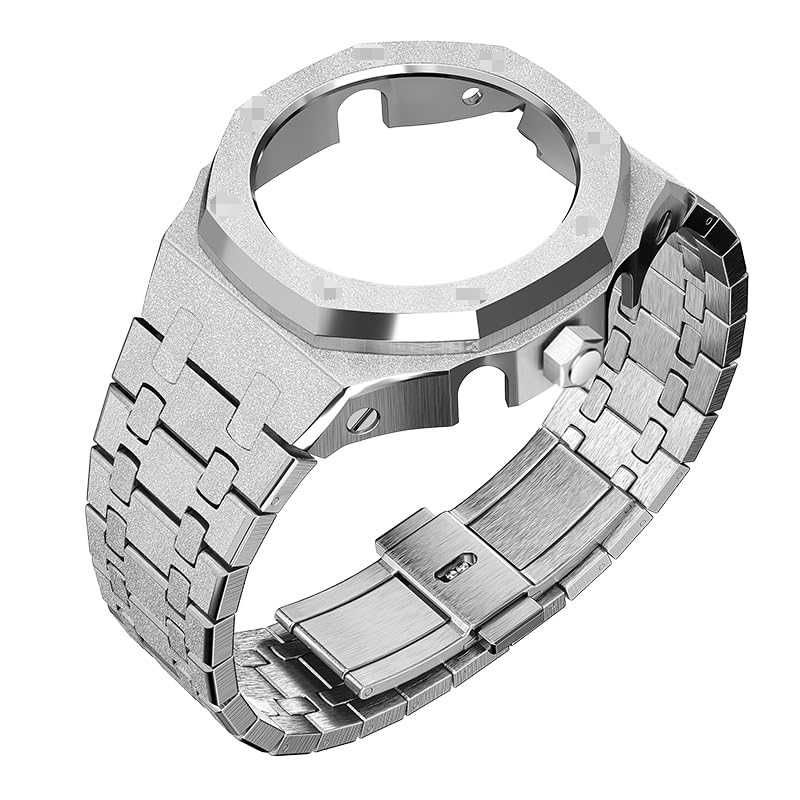 

[Casiroyal] ga2100 индивидуальные детали 3-го / 4-го поколения металлические сменные часы, металлический браслет крышка безеля GA-2100 для 2110 (корпус имеет 8 винтов)