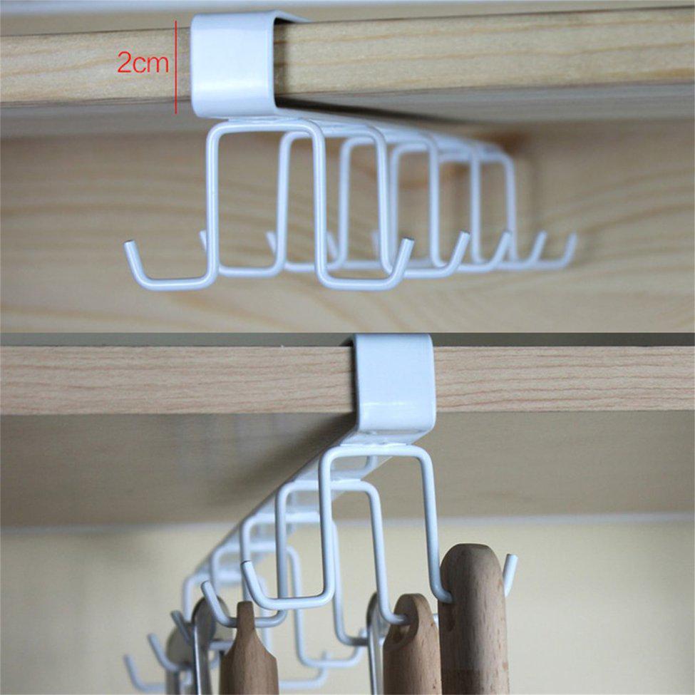 Buy Kitchen Storage Rack 10 Hooks Metal Cupboard Hanging Hook Hanger