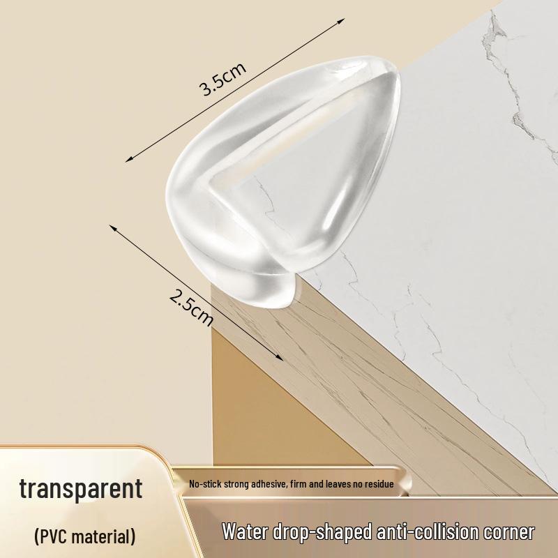 Assorted Transparent Silicone Corner Protectors: Soft Bumpers for Tables, Walls, Corners, Edges, and Windows