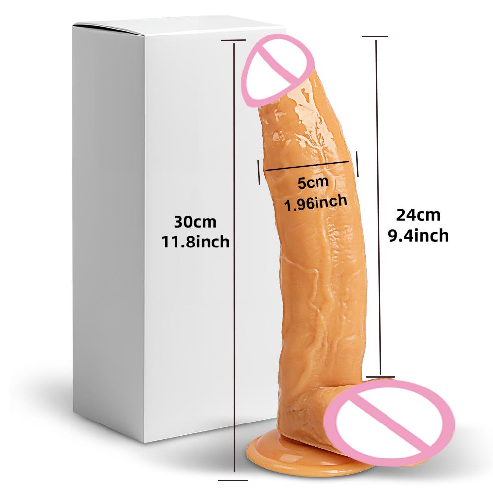 Realistyczne Dildo Ogromny Duży Sztuczny Penis z Przyssawką Elastyczny Sztuczny Dick Żeńska Wagina Analna Masturbacja Dla Lesbijek Zabawka Seksualna