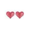 Jelly Color Pink Heart Stud Earrings for Women Trendy Cute Acrylic Earrings Girls Sweet Romantic Party Jewelry