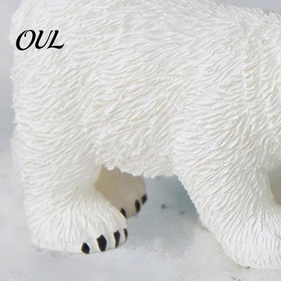 Winter Themed Micro Ornaments Polar Bear Resin Mini Figurines, Mother Baby Miniature for Figurines Succulents Pots Fish Tanks, Waterproof Home
