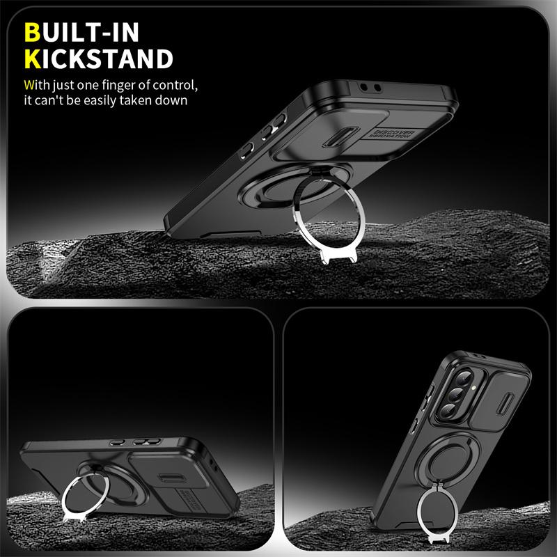 For Samsung Galaxy A13 A23 A14 A54 A04S A15 A25 A35 A55 A05 A05S A16 A26 A36 A56 A06 Armor Case Car Magnetic Ring Protect Cover