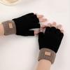 Fingerless Gloves for Women Men Winter Knitted Half Finger Gloves Soft Stretchy Warm Mittens for Working Typing Writing Running