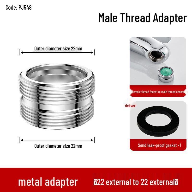 Faucet Aerator Water Purifier Adapter, 4-point To M22 Fine Thread Connector