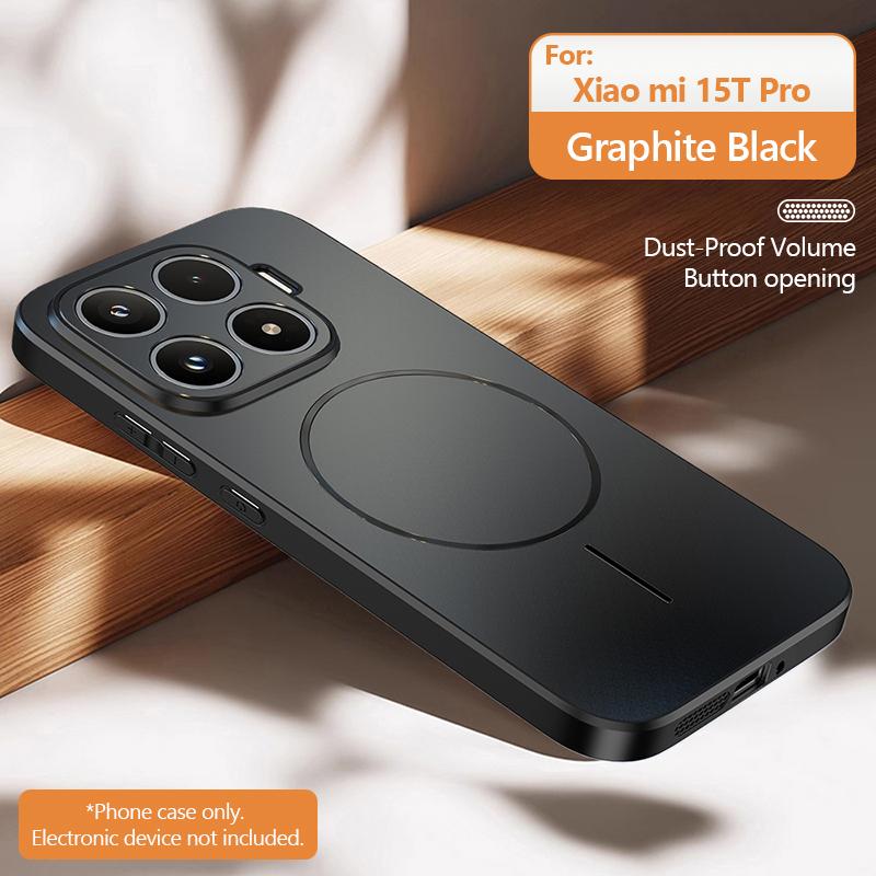 

Luxury Matte For Magsafe Phone Case For Xiaomi 17 Pro Max 15 14 14T 15T POCO F7 Ultra Redmi K80 K70 Pro Magnetic Charge Cover For Redmi K70Pro чорний