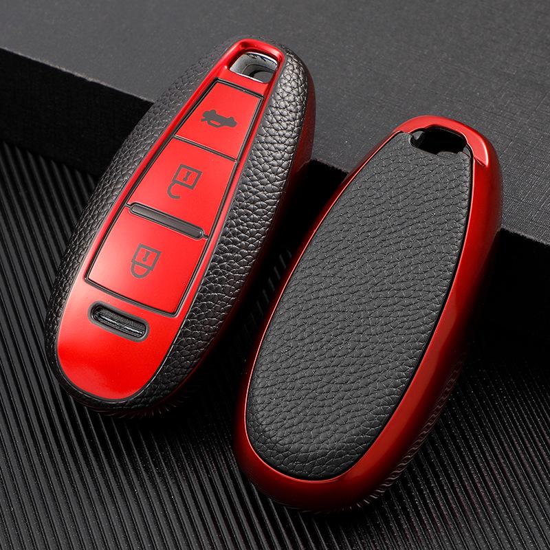 

Compatible Leather Key Cover for Suzuki Beidouxing Liana A6/X5 and Swift PE Bag