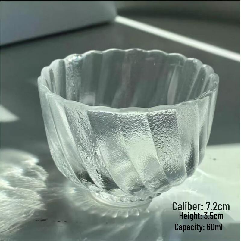 ZISIZ Gestreiftes Glas Dippschalen-Set