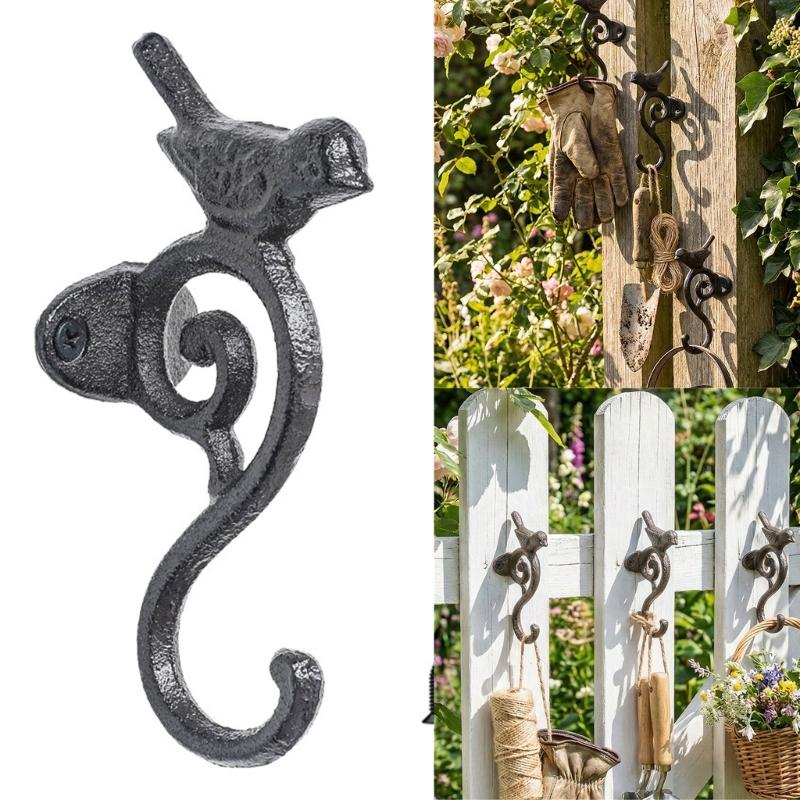 Elegant Cast Iron Bird Hook For Stylish Home And Office Decoration Accessories