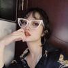 Fashion   New Cat Eye Plain Glasses Anti Blue Light Glasses Frame Retro Big Frame Eyeglasses for Women