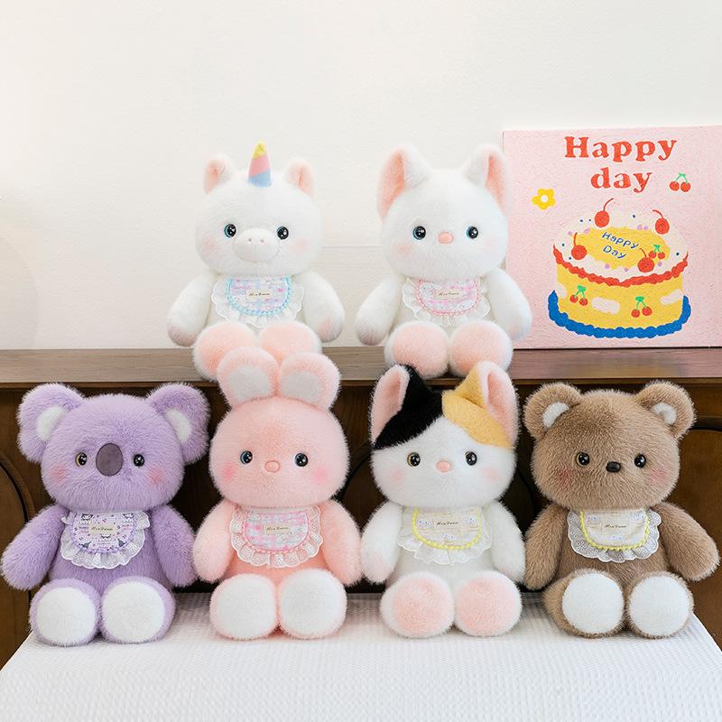 Cute Three-cat Cat Doll Doll Running Animal Rabbit Plush Toy Doll Pillow Children's Day Gift