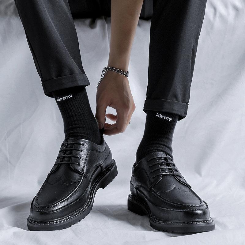 Internet Celebrity Leather Shoes Men'S Casual Business Dress Men'S Shoes Korean Version British Spring And Autumn Wedding Shoes 70119-R