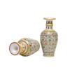 Designer Decorative Marble Flower Vase | Round Shape Jaal Meenakari Hand Painted Work Showpiece Vases for Home Decoration