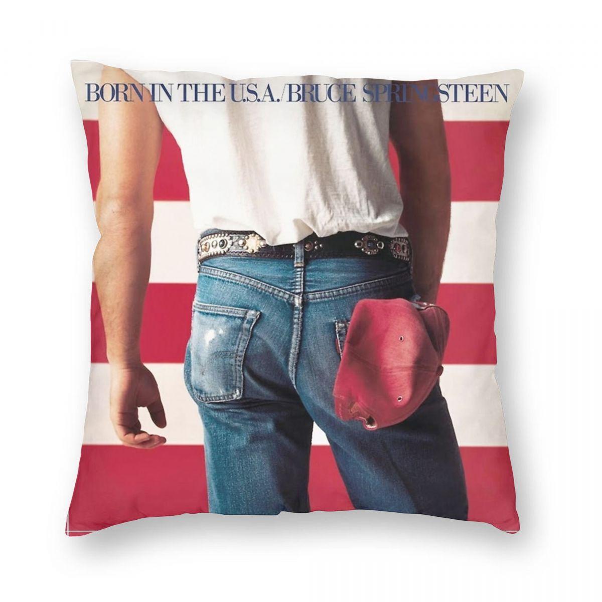 

Bruce Springsteens Pillowcase Printed Polyester Cushion Cover Decorative Pillow Case Cover Home Square 40X40cm 12x12Inch