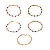 Geometric Pattern Cubic Zirconia Tennis Bracelet Gold Plated Copper Chain Wristband Wrist Accessory For Women Men