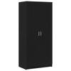 Wardrobe with Door Black Oak Effect 80 X 50.5 X 180 Cm
