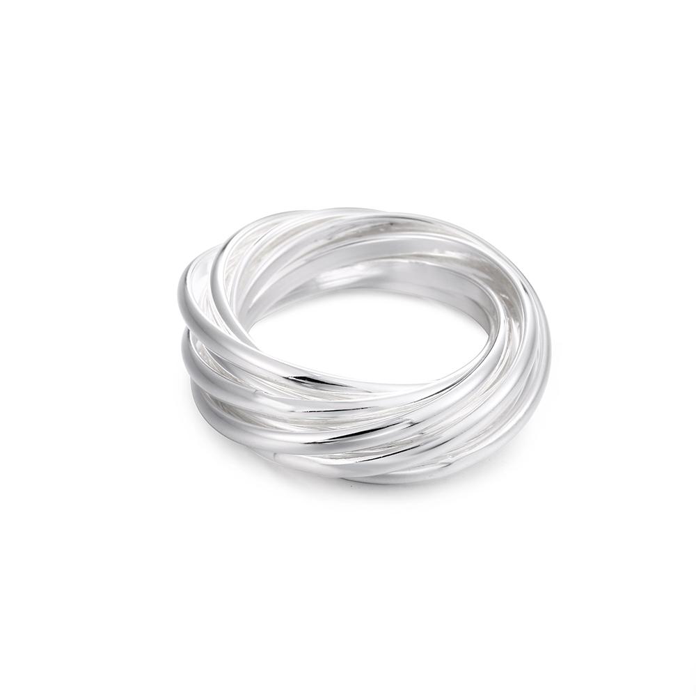 925 Sterling Silver Luxury Trendy Multiple Circles Ring For Women Men rings Fashion Unusual Birthday Party Wedding Charm Jewelry