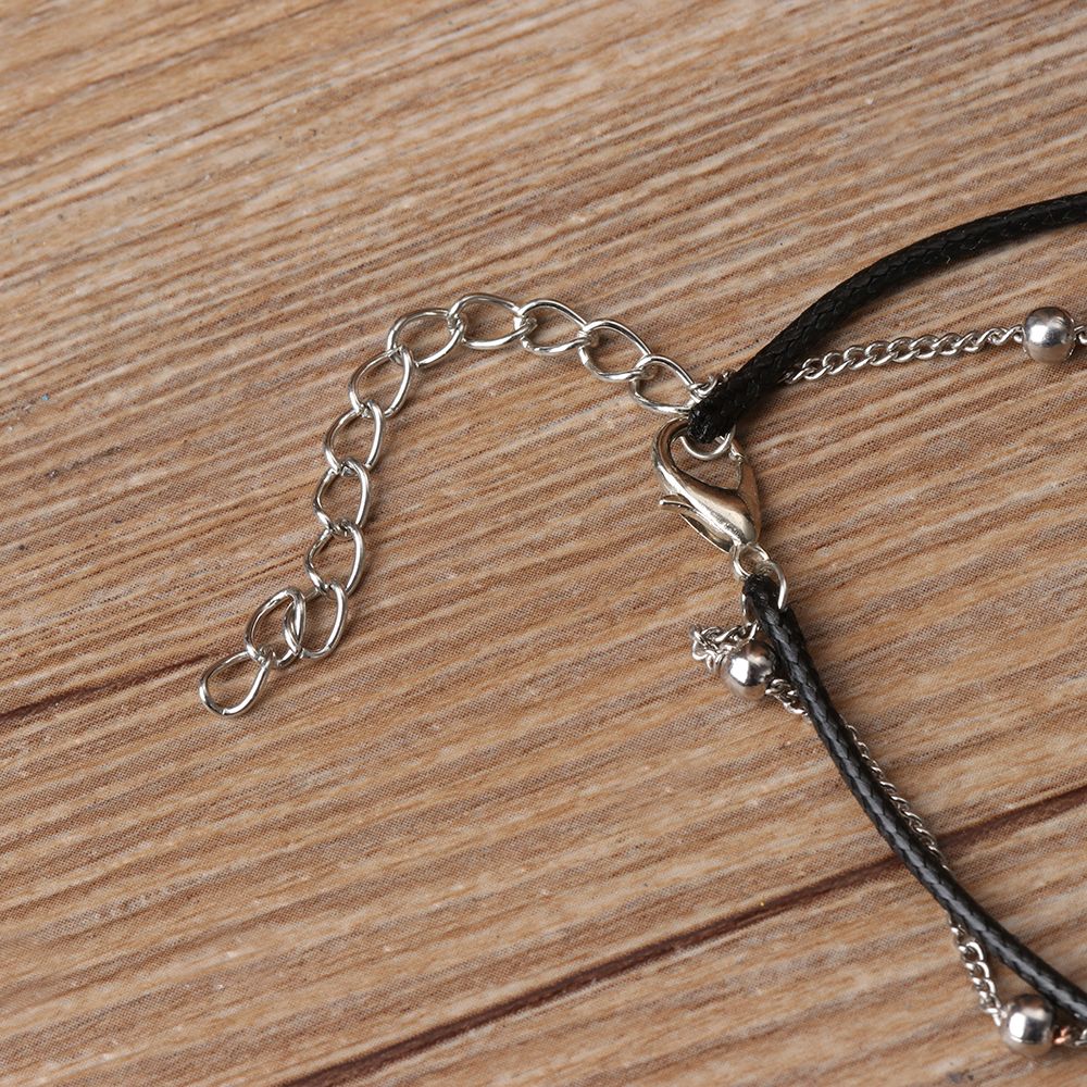 Vintage Bohemian Leather Women Summer Beach Sun Pendant Anklets Foot Chain Beads Charm