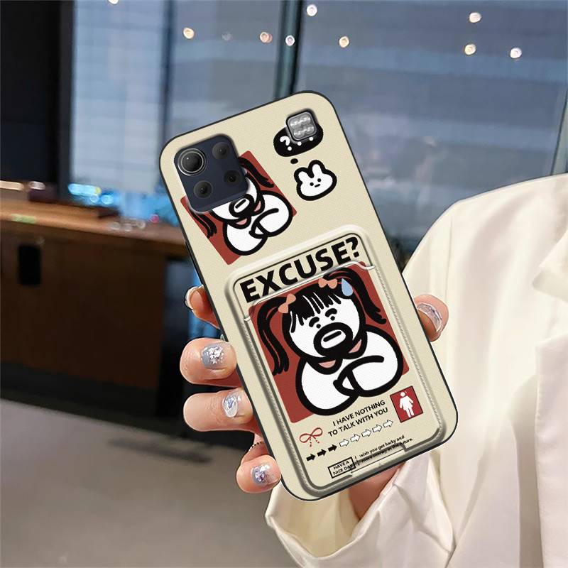 Back Cover Graffiti Phone Case For LG K92 5G/Q92 Card sleeve Card slot Card bag Cute Waterproof Durable Anti-knock TPU
