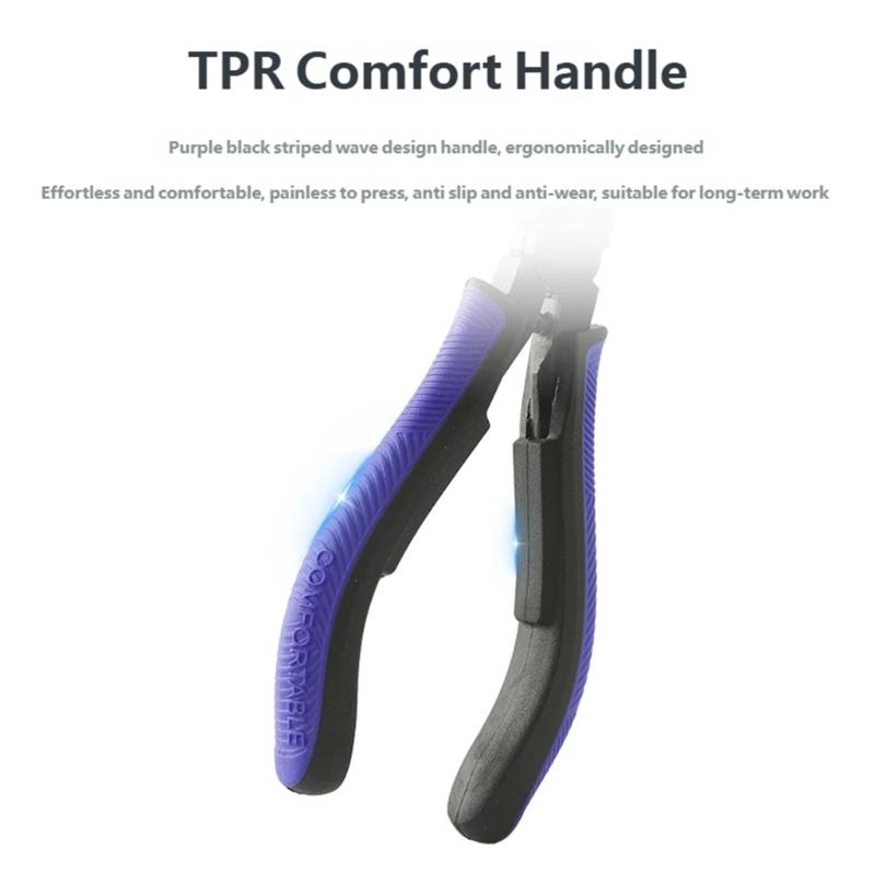 Flat Nose Pliers Thin with Up to 22mm Smooth Jaw For Jewelry Making Pliers Electronics Repair With Ergonomic Handle