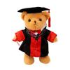 Doctor Plush Delightful Bear With Long Fur And Graduation Outfit Perfect For Collectors