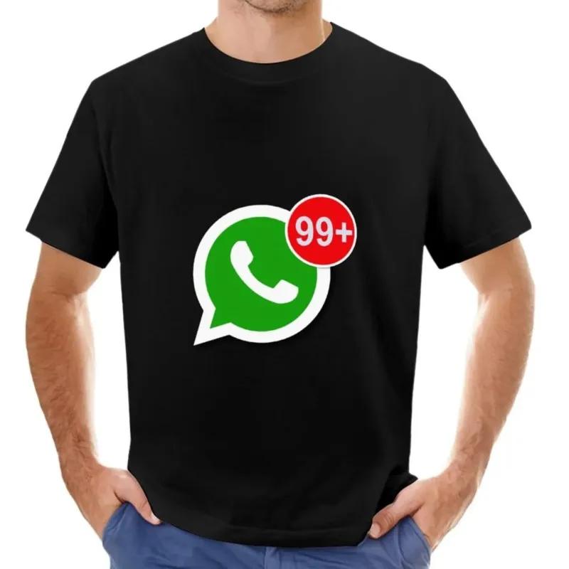 Heavyweight T Shirts Summer Tops T Shirt for Men  WhatsApp Messages T-Shirt  Harajuku  Oversized T Shirt  Streetwear