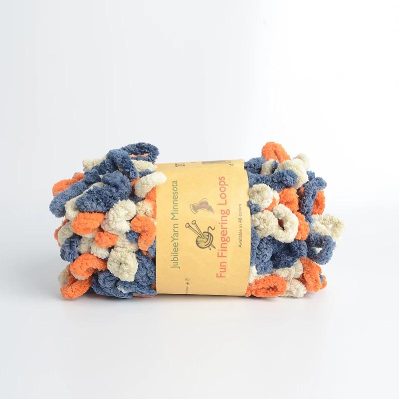 500g/Lot Hand Knitting Finger Loop Yarn Crochet Super Warm Puffy Circle Cotton Braided Rope Puffy Smart Polyester Sock Toy