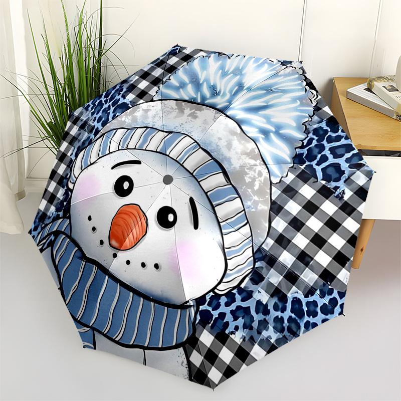

Gingerbread Man Themed Travel Umbrella-8 Ribs Automatic Opening and Closing, Portable Folding Design, Compact and Stylish Umbrella Suitable