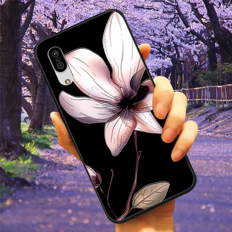 For Sharp Aquos Sense3 Case 3D Flower Relief Silicone Soft Emboss Cover For Sharp Aquos Sense 3 Lite Sense6 6 Luxury Cartoon