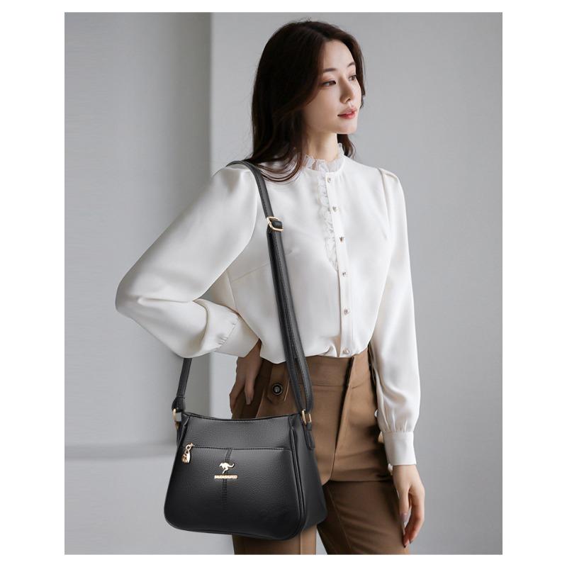 Geantă crossbody la modă pentru femei, geantă de umăr casual retro, textură din piele moale, simplitate la modă pentru femei, trend european retro