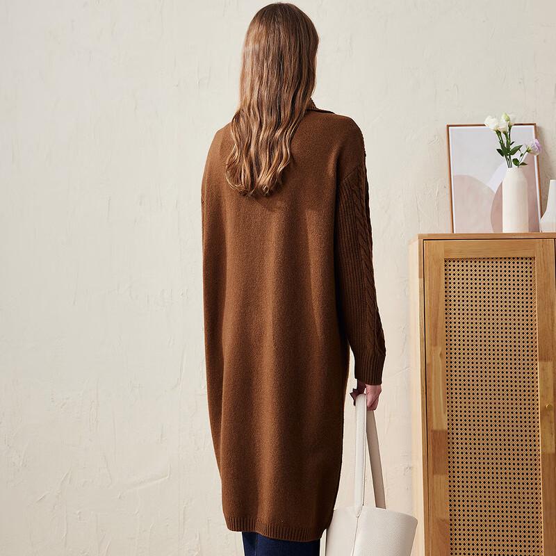 Kemengboka Women's High-Neck Thick Wool Cardigan