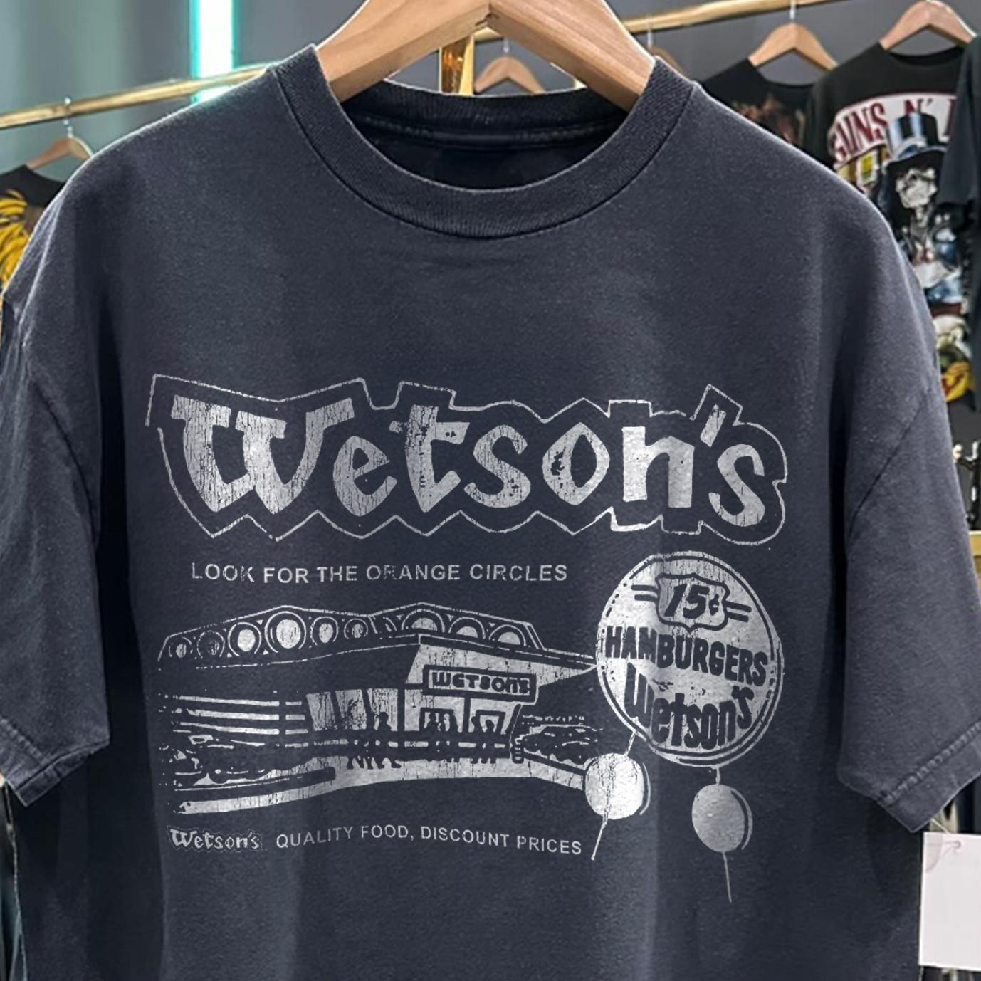 Wetson s Hamburgers Promo T-Shirt Black XXL M