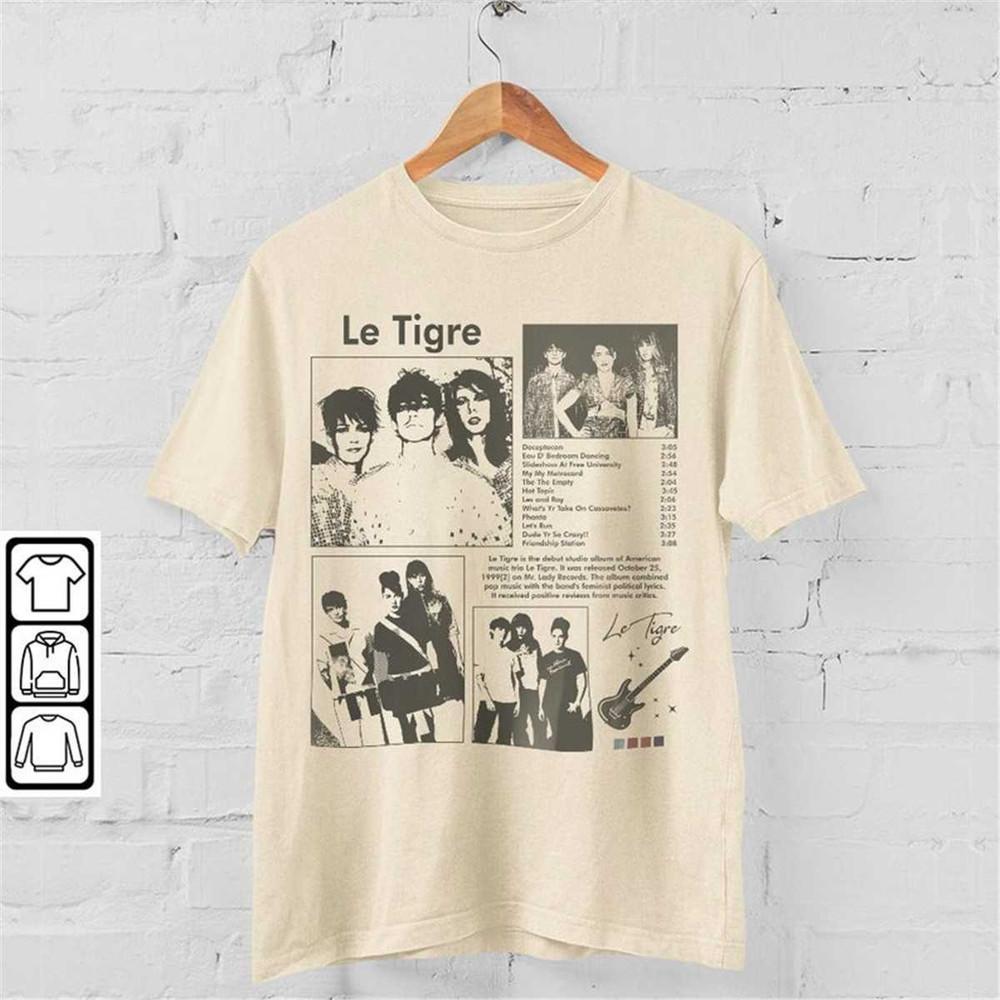 Vintage Le Tigre T Shirt Vintage Le Tigre Stripe Collar T Shirt BL650 Unisex T-Shirt XXXL